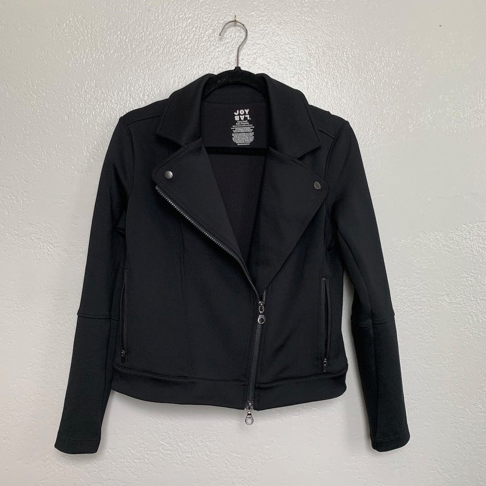 JoyLab Black Moto Jacket Size XS